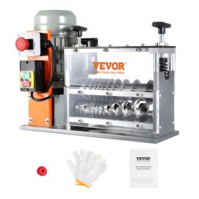   VEVOR automata kábelcsupaszító gép, 1,5 mm-40 mm-es elektromos motoros kábelcsupaszító, 750 W, 30 m/perc kábelcsupaszító látható csupaszítási mélység referenciával, 10 csatorna rézhulladék újrahasznosításához