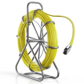   VEVOR üvegszálas halászszalag, 152M 6,3MM, csővezeték-húzó szalaggal, kábelvezető rúd reteszelő mechanizmussal, horgászeszközök, falakhoz, padlóhoz és elektromos vezetékekhez, nem vezetőképes