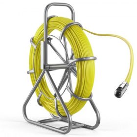  VEVOR üvegszálas halászszalag, 100M 6,3MM, csővezeték-húzó szalaggal, kábelvezető rúd reteszelő mechanizmussal, horgászeszközök, falakhoz, padlóhoz és elektromos vezetékekhez, nem vezetőképes
