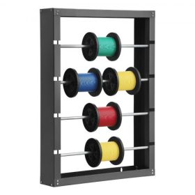   VEVOR huzaltekercs-tartó, 4 állítható rúd, hidegen hengerelt acél huzaltekercs-tartó, falra szerelhető, több tekercshez, vezetéktárolás, 68 kg / 150 font kapacitású kábeladagoló, elektromos ipari kiskereskedelmi használatra