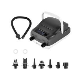   VEVOR SUP pumpa, 20PSI nagynyomású, kétfokozatú felfújó és leeresztő SUP légpumpa automatikus kikapcsoló funkcióval és 12 V-os egyenáramú autós csatlakozóval, ideális felfújható SUP deszkához, sátorhoz és matrachoz