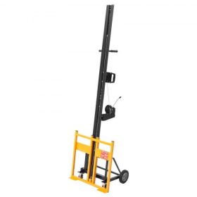   VEVOR gipszkarton emelő, nagy teherbírású 68 kg-os gipszkarton emelő mennyezetre és falra szereléshez, egyszemélyes gipszkarton szerelés, max. 1219x4878 mm. függőleges panel emelő kerekekkel, könnyű szállítás (sárga)
