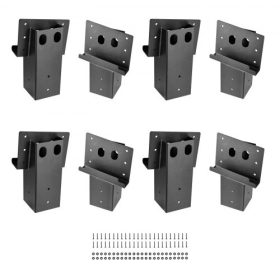   VEVOR szarvasroló konzolok, kültéri 3,6x3,6 platformkonzol, 3,5x3,5 hüvelykes / 88,9x88,9 mm-es fűrészáruhoz, 2204 font / 1000 kg teherbírású acél emelőkonzolok szarvasállványhoz, vadászrolókhoz, lövészeti kunyhóhoz, 8 darab