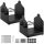 VEVOR 6x6 oszloptalp 2 db, belső méret 5,9x5,55 hüvelyk / 150x141 mm oszlopkonzolok, nagy teherbírású szénacél teraszoszlopok, fa oszlopkonzolok pavilon teraszkorlát tartó fedélzet alaplaphoz, fekete