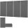 VEVOR 4 db akusztikus panel, 2 hüvelyk vastag, 23,6 x 11,8 hüvelykes üvegszálas hangszigetelő panelek, öntapadós, hangszigetelő fali táblák, stúdiókba, irodákba, házimoziba, tárgyalókba, szürke