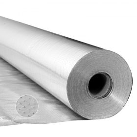   VEVOR dupla fényvisszaverő szigetelő tekercs, perforált szőtt szövet sugárzó gát, 0,15 mm 38,1 mx 1,22 m, kétoldalas alumíniumfólia hővisszaverő pajzs, hőszigetelő tekercs ablakos lakókocsi tetejére