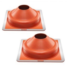   VEVOR 2 db tetőcső villámvédő sapka, 6-1/4" - 11-3/4" átmérőjű csőhöz, rugalmas szilikon tetőfedő cső villámvédő, magas hőmérséklet -101℉ - 437℉, négyzet alakú fém talp, kéményhez, fatüzelésű kályhához és kültéri szellőzőcsőhöz