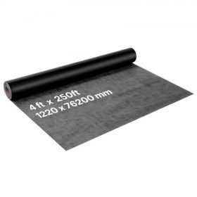   VEVOR házburkolat, 1220 x 76200 mm, 0,17 mm vastag párazáró, nagy teherbírású műanyag fólia szakadásálló, cseppálló szövet párazáró bevonattal lakossági és kereskedelmi építkezésekhez, fekete