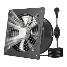   VEVOR 25,4 cm-es elszívó ventilátor, 988 CFM nagy sebességű, fali szellőzőventilátor sebességszabályozással, alacsony fogyasztású, hordozható szellőztető ventilátor padlásra, garázsba, pincébe, műhelybe, konyhába, tyúkólba, fekete