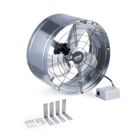   VEVOR oromzatra szerelhető ventilátor, 15 hüvelykes padlásra való elszívó ventilátor állítható termosztáttal és külső hálóval, 1300 CFM házszellőztető akár 1850 négyzetláb hűtésére, csendes szellőzés tetőre, garázsba és üzletbe, h