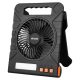 VEVOR 10000mAh újratölthető napelemes ventilátor LED lámpával, 18 cm-es hordozható ventilátor vezeték nélküli 4W-os összecsukható napelemmel, 4 sebességes és időzítővel és csendes, USB akkumulátorral működő kemping sátorhoz, munka