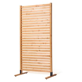   VEVOR fa betekintést gátló paraván, 91 cm széles x 198 cm magas kültéri betekintést gátló paraván, szabadon álló fa panel állvánnyal, dekoratív terasz betekintést gátló paraván, kültéri elválasztó erkélyre, teraszra, gyepkertbe