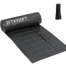   VEVOR iszapkerítés szövettekercsek, 0,6 × 30,5 m hátlapú drótból készült iszapkerítés, erózióvédelmi kerítés üledékvisszatartásra, ipari minőségű, ideiglenes, strapabíró polipropilén szövet építési területekre