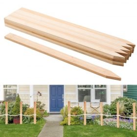   VEVOR fa kerti karók, 25 db 12,7 × 38,1 × 914,4 mm földmérési szintjelző karók, kerti talajkaró éles véggel, fenyőfa növénytartó karó, jelzőoszlopok iszapos kerítéshez, udvari határokhoz, alapvonalakhoz