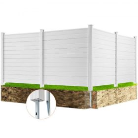   VEVOR kültéri betekintést gátló függönyök, 127 cm széles x 127 cm magas klímaberendezés kerítés, medencefelszerelés-burkolat, vízszintes vinil betekintést gátló kerítés, tökéletes szemeteskukák és klímaberendezések elkerítésére (4