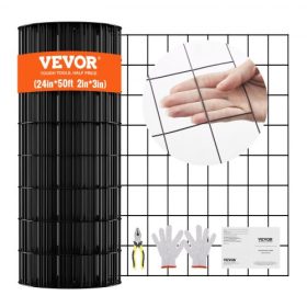   VEVOR fémszövet, 24'' x 50' horganyzott drótháló tekercs, 16-os méretű csirkeháló tekercs, vinil bevonatú fém drótháló tyúkól elválasztóhoz, nyúl-kígyó kerítésekhez, baromfiólakhoz