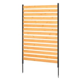   VEVOR fa kerítés, 99 cm széles x 153 cm hosszú, 1 paneles légkondicionáló kerítés, medencefelszerelés-burkolat fém karókkal, egyszerű barkácsoláshoz való telepítés, kültéri szemeteskuka-elrejtés kerti dekorációhoz