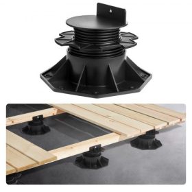   VEVOR teraszblokkok 24 darab, 2000 font / 907,18 kg teherbírású terasztartó műanyag térkő talapzat, emelés 2,36 - 5,31 hüvelyk / 60 - 135 mm, állítható magasságú fészeralap fa, beton, fém alapozáshoz