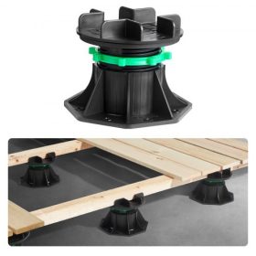   VEVOR teraszblokkok 8 db, 2200 font / 997,90 kg teherbírású terasztartó műanyag talapzat térkő, emelés 3,54 - 4,65 hüvelyk / 90 - 118 mm, állítható magasságú fészeralap fa, beton, fém alapozáshoz
