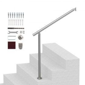   VEVOR korlát kültéri lépcsőkhöz, 31,5 hüvelykes / 80 cm-es teraszkorlát-készlet, falra szerelhető, korlát kültéri lépcsőkhöz szerelőkészlettel, korlátok időseknek, verandakorlát és teraszkorlát-készlet, ezüst