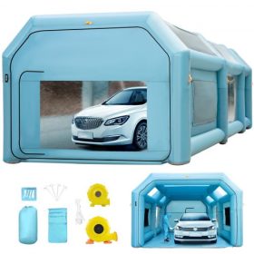   VEVOR hordozható felfújható festőfülke, 26x15x10 láb méretű felfújható szórókabin, autófestő sátor légszűrőrendszerrel és 2 fúvóval, továbbfejlesztett felfújható szórókabin sátor, autófestő munkaállomás, parkológarázs