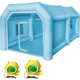   VEVOR felfújható sátor, 13 x 8 x 7 láb felfújható festőfülke egyedi sátor, felfújható festőfülke sátor autófestő fülke munkaállomás 210D Oxford szövet 2 fúvóval