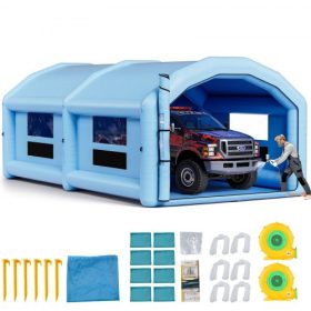  VEVOR felfújható festőfülke, 10 x 6 x 4 m, felfújható festőfülke 950 W-os és 1100 W-os fúvókkal és légszűrő rendszerrel, kerek tetővel, autók, teherautók, bútorok és autóipari lemezek festésére