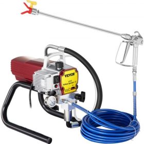   VEVOR Pro Airless falfesték szórópisztoly 1800W elektromos szórópisztoly készlet, 22Mpa állítható szórónyomás 15M csővel fal- és mennyezetfestékhez/fa- és fémfestékhez