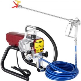   VEVOR Pro Airless falfesték szórópisztoly 1500W elektromos szórópisztoly készlet, 22Mpa állítható szórónyomás 15M csővel fal- és mennyezetfestékhez/fa- és fémfestékhez