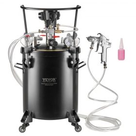   VEVOR szórófesték nyomótartály, 30 l/7,5 gallon teljesen automatikus keverőnyomásos tartály, 70 psi állítható nyomás, nyomótartály festéktartály szórópisztollyal és tömlőkkel, lakberendezési és ipari festéshez