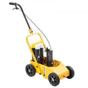   VEVOR csíkozó vonaljelölő gép, 24 x 13 x 35,4 hüvelyk, 4 kerekű, nagy teherbírású csíkozó vonaljelölő gép, állítható szélességű csíkozó vonaljelölő gép, utakra, parkolókra, sportpályákra, sárga