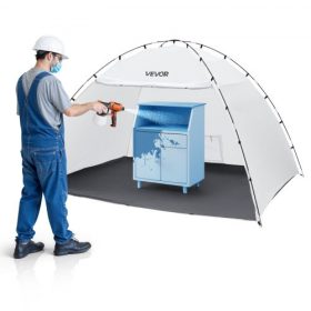   VEVOR hordozható festőfülke sátor, 32930 x 2300 x 1880 mm-es festősátor állomás, beépített padlóval és hálós képernyővel ellátott festőhely, nagy tér, Oxford festősátrak szekrényekhez, székekhez, asztalokhoz