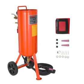   VEVOR 37,9 literes, nagy teljesítményű homokfúvó, 60-110 PSI, 2 fúvókával és 7,5 láb/228,6 cm-es tömlővel