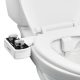VEVOR bidé tartozék WC-hez, nem elektromos bidé WC-ülőke tartozék - kettős behúzható fúvókák, állítható víznyomás, könnyen felszerelhető hidegvizes permetező hátsó női mosáshoz, fehér
