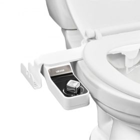   VEVOR bidé tartozék WC-hez, 0.3" ultra vékony bidé WC-ülőke tartozék - kettős behúzható fúvókák, állítható víznyomás, nem elektromos hidegvizes permetező elöl-hátul vízmosáshoz, fehér
