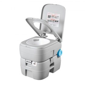   VEVOR hordozható WC, 30 literes levehető szennyvíztartály, 200 öblítés, kemping WC felnőtteknek, kültéri utazó WC szintjelzővel, alkalmas lakókocsival való utazáshoz, kempingezéshez, túrázáshoz, csónakázáshoz és közúti kiránduláso