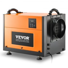   VEVOR 50 pintes kereskedelmi páramentesítő leeresztő tömlővel, hordozható kúszótér-páramentesítők pincetárolókhoz, ipari minőségű, automatikus leolvasztás/víztelenítés, strapabíró horganyzott acél, LED jelzőfény