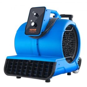   VEVOR padlófúvó, 1400 RPM 4000 CFM, légmozgató szárításhoz és hűtéshez, hordozható szőnyegszárító ventilátor 3 fújási szöggel, időzítővel, 3 sebességfokozat beállítással, takarítási, otthoni és kereskedelmi használatra