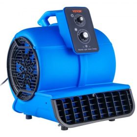   VEVOR padlófúvó, 1250 RPM 2600 CFM, légmozgató szárításhoz és hűtéshez, hordozható szőnyegszárító ventilátor 4 fújási szöggel, időzítővel, 3 sebességfokozat beállítással, takarítási, otthoni és kereskedelmi használatra