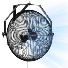   VEVOR fali ventilátor, 57 cm-es vízálló fali ventilátor, 3 sebességfokozat, 4150 CFM, kereskedelmi lakossági ventilátor raktárak, üvegházak, műhelyek, teraszok hűtésére, fekete