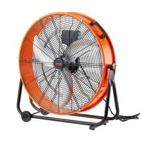   VEVOR dobventilátor, 24 hüvelykes nagy sebességű ipari műhelyi ventilátor, nagy teherbírású kereskedelmi használatra, 3 sebességes, 8600CFM, 360°-ban állítható dőlésszög, 0-2 órás időzítővel ellátott ipari padlóventilátor raktárak