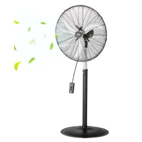   VEVOR ipari talapzatos ventilátor, 24 hüvelykes, 85 fokos oszcilláló ventilátor, állítható magasságú állóventilátorok 3 állítható sebességgel, nagy teljesítményű padlóventilátorok hálószobába, nappaliba, otthonra, irodába, fekete