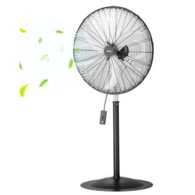   VEVOR ipari talapzatos ventilátor, 30 hüvelykes, 85 fokos oszcilláló ventilátor, állítható magasságú állóventilátorok 3 állítható sebességgel, nagy teljesítményű padlóventilátorok hálószobába, nappaliba, otthonra, irodába, fekete