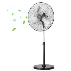   VEVOR ipari talapzatos ventilátor, 20 hüvelykes 90 fokos oszcilláló ventilátor, állítható magasságú állóventilátorok 3 állítható sebességgel, nagy teljesítményű padlóventilátorok hálószobába, nappaliba, otthonra, irodába, fekete