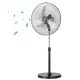 VEVOR ipari talapzatos ventilátor, 20 hüvelykes 90 fokos oszcilláló ventilátor, állítható magasságú állóventilátorok 3 állítható sebességgel, nagy teljesítményű padlóventilátorok hálószobába, nappaliba, otthonra, irodába, fekete