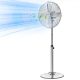 VEVOR 40 cm-es nagy sebességű állóventilátor, 1450 CFM ipari állóventilátor fogantyúval, 75°-os oszcilláció, 3 sebességes állítható magasság, fém, kereskedelmi, garázs, műhely, otthoni használatra, ezüst színű