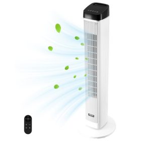   VEVOR toronyventilátor, 22 láb/s sebességű, csendes állóventilátor, 70°-os oszcilláló ventilátorok beltéri használatra, 3 sebességgel, 4 üzemmóddal, 12 órás időzítővel, hordozható, álló, lapát nélküli ventilátor távirányítóval hál