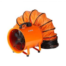   VEVOR hordozható szellőztető, 254 mm-es nagy teherbírású hengeres ventilátor 5 m-es csővel, 255 W-os erős üzemi elszívó 1720 CFM, ipari elszívó por, füst, füst otthoni/munkahelyi elszívására