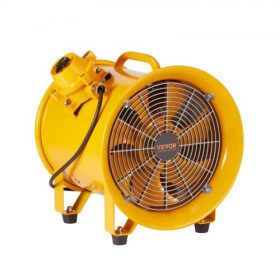   VEVOR hordozható szellőztető, 254 mm-es nagy teljesítményű hengeres ventilátor, 300 W-os erős műhelyi elszívó ventilátor 1942 CFM, 3 m-es tápkábel (töltőfej nélkül), ipari fúvó por, füst otthoni/munkahelyi elszívásához