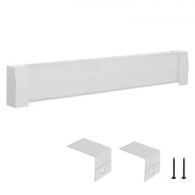   VEVOR szegélylécfűtőburkolatok, prémium sorozat, 1222 mm-es standard elektromos fűtőegység előlapja otthonfelújításhoz, strapabíró acél, egyszerű telepítés hálószobába a régi burkolat cseréjére, fehér